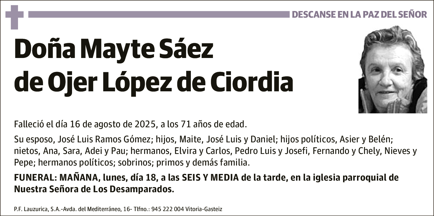 Mayte Sáez de Ojer López de Ciordia