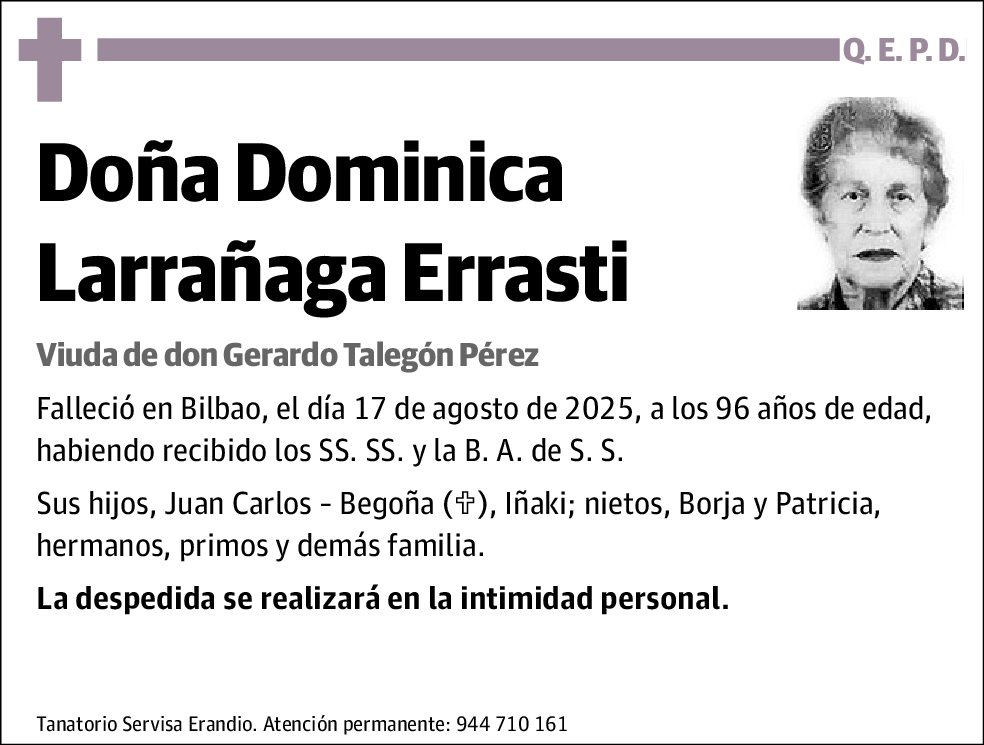 Dominica Larrañaga Errasti