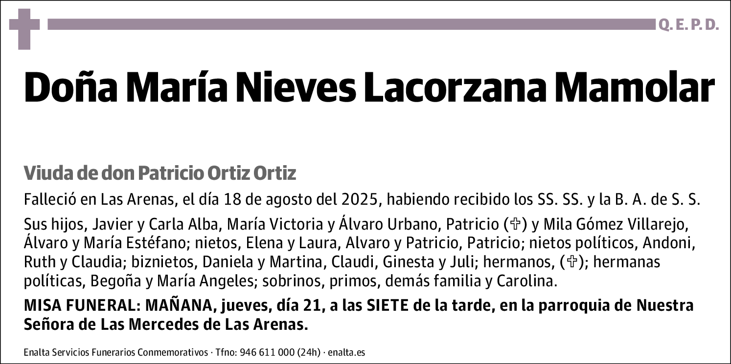 María Nieves Lacorzana Mamolar