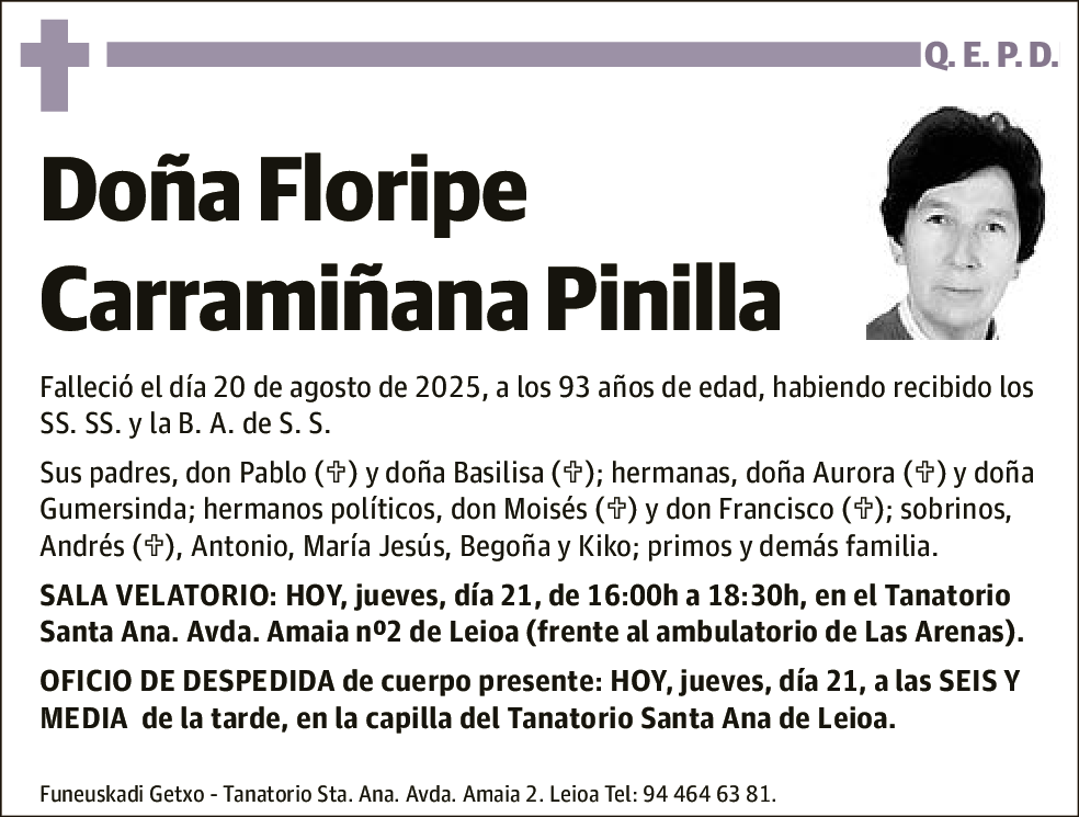 Floripe Carramiñana Pinilla