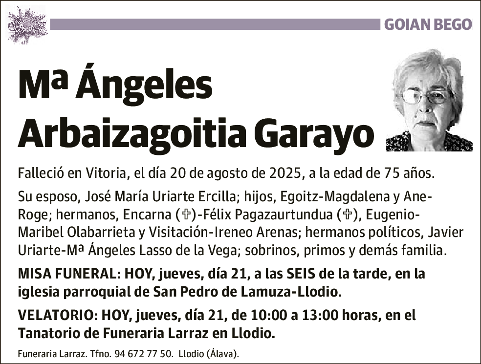 Mª Ángeles Arbaizagoitia Garayo
