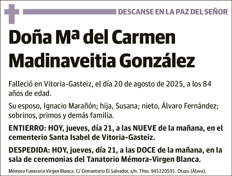 Mª Del Carmen Madinaveitia González