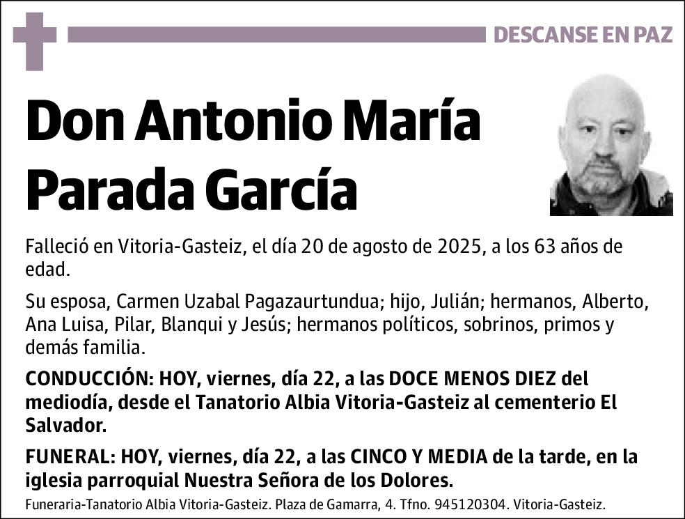 Antonio María Parada García