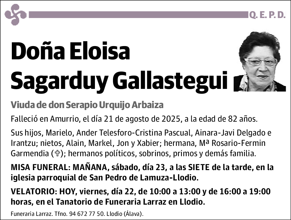 Eloisa Sagarduy Gallastegui
