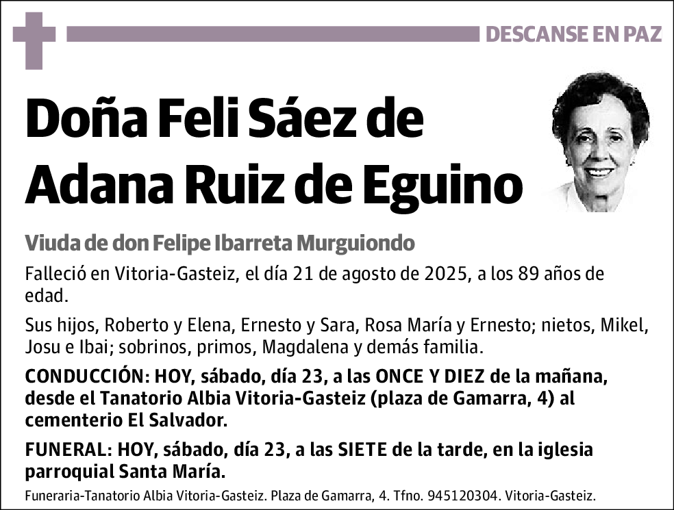 Feli Sáez de Adana Ruiz de Eguino