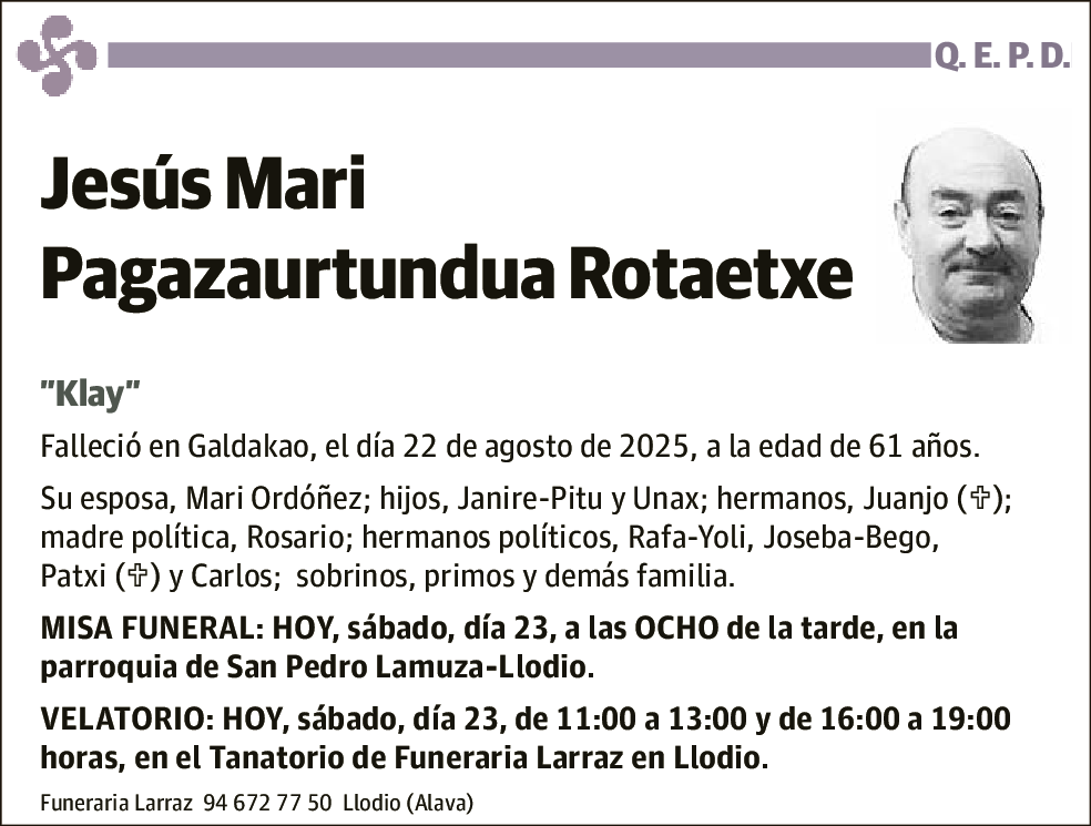 Jesús Mari Pagazaurtundua Rotaetxe
