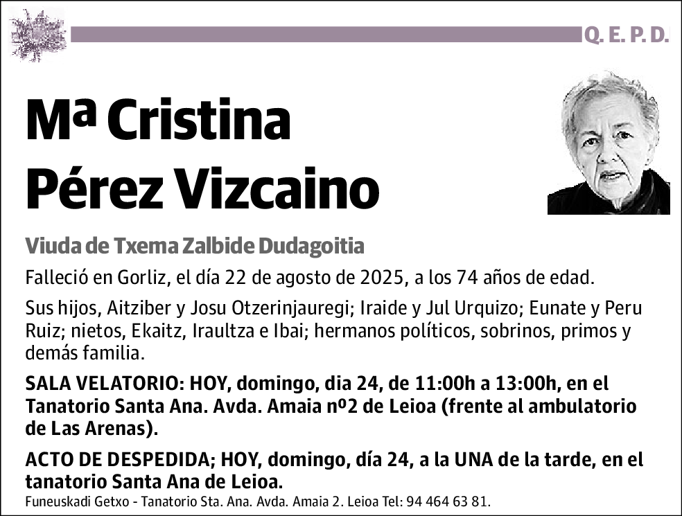 Cristina Pérez Vizcaino