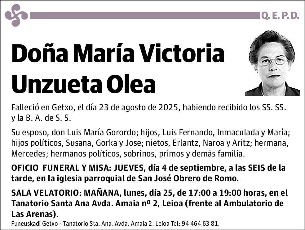María Victoria Unzueta Olea