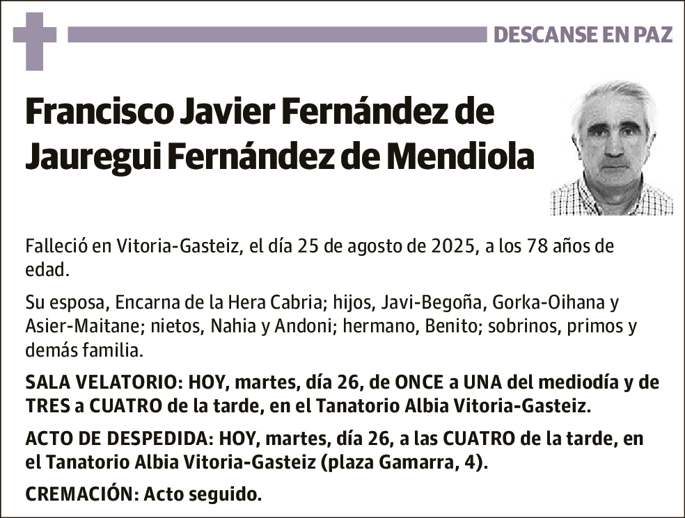 Francisco Javier Fernández de Jauregui Fernández de Mendiola