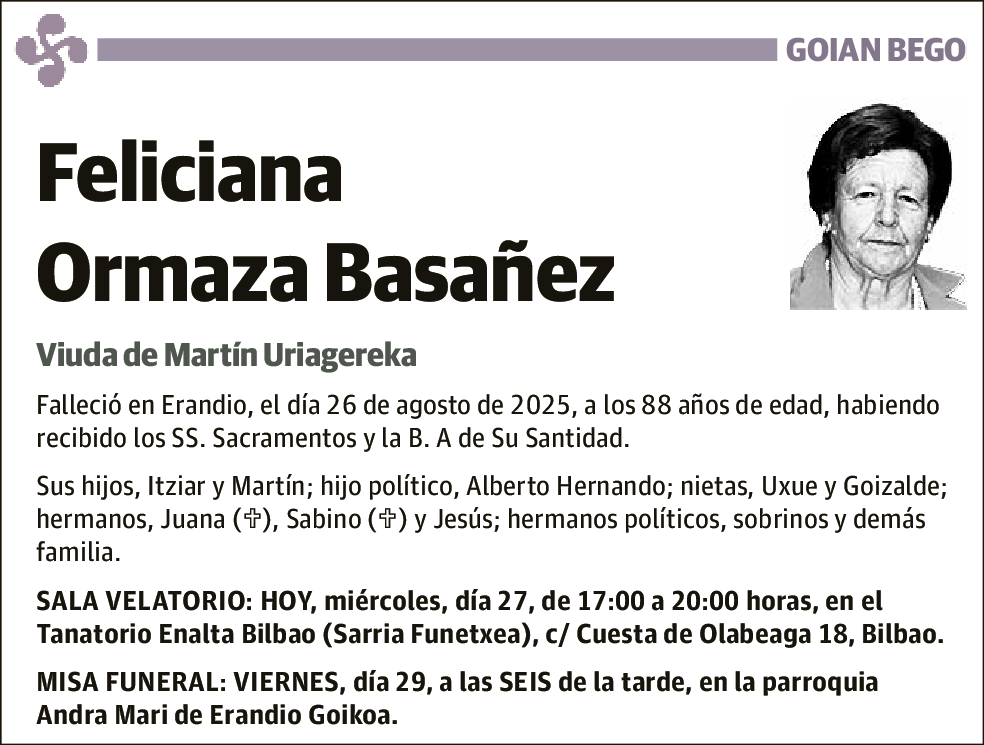 Feliciana Ormaza Basañez