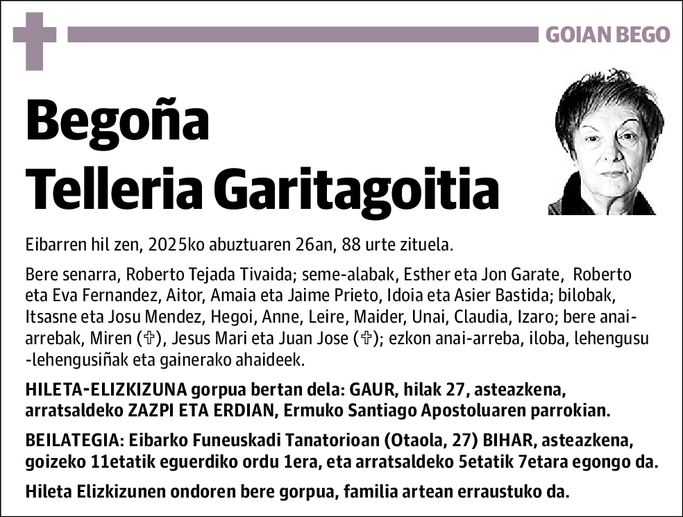 Begoña Telleria Garitagoitia