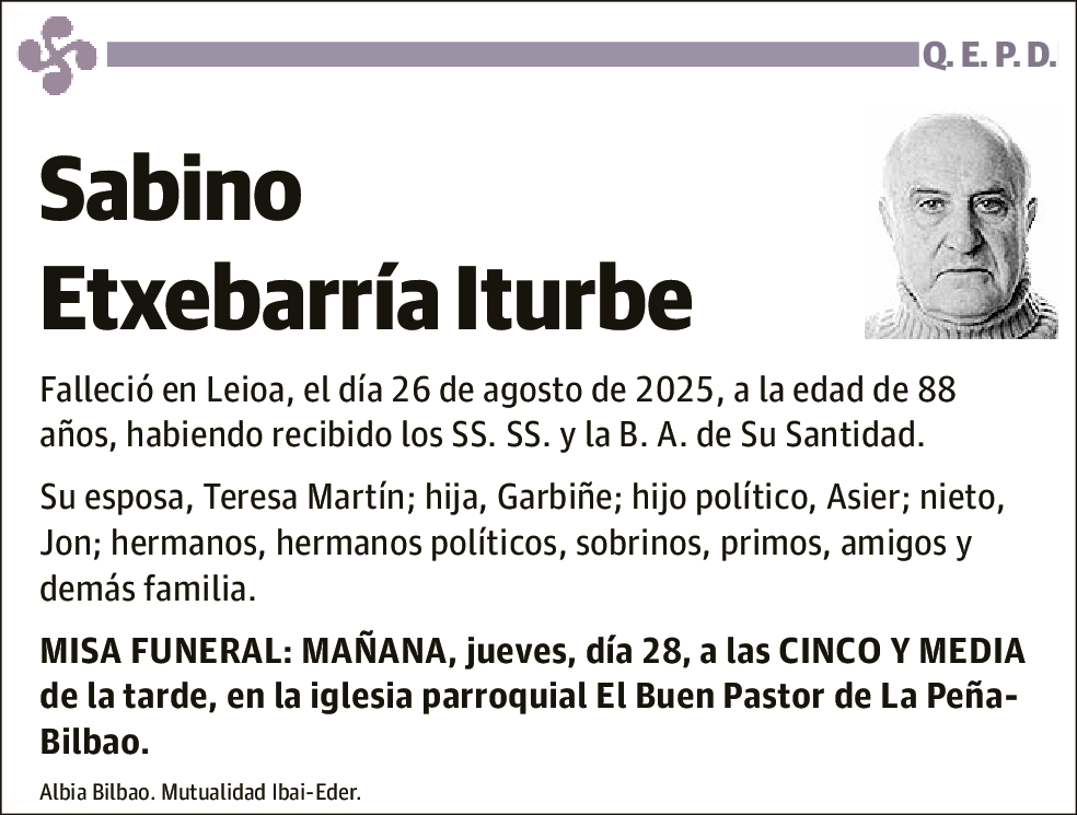 Sabino Etxebarría Iturbe