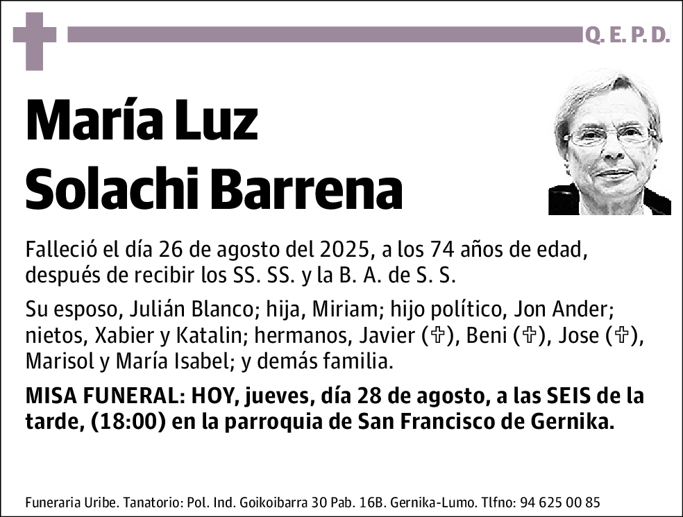 María Luz Solachi Barrena