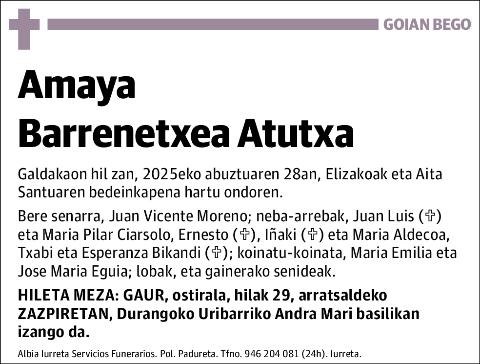 Amaya Barrenetxea Atutxa