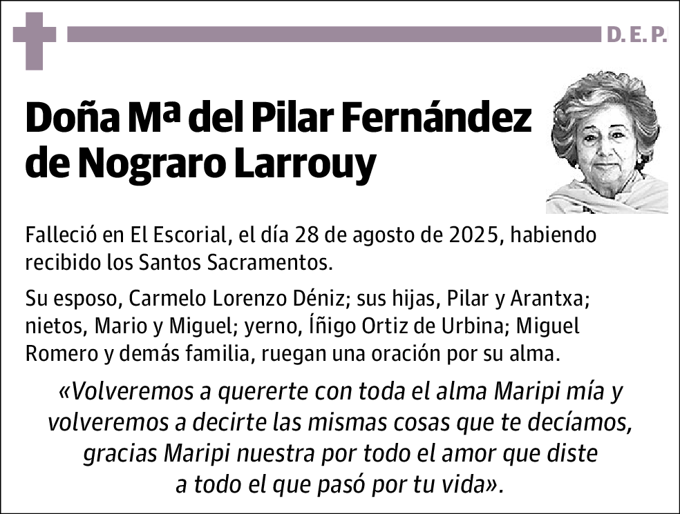 Mª Del Pilar Fernández de Nograro Larrouy