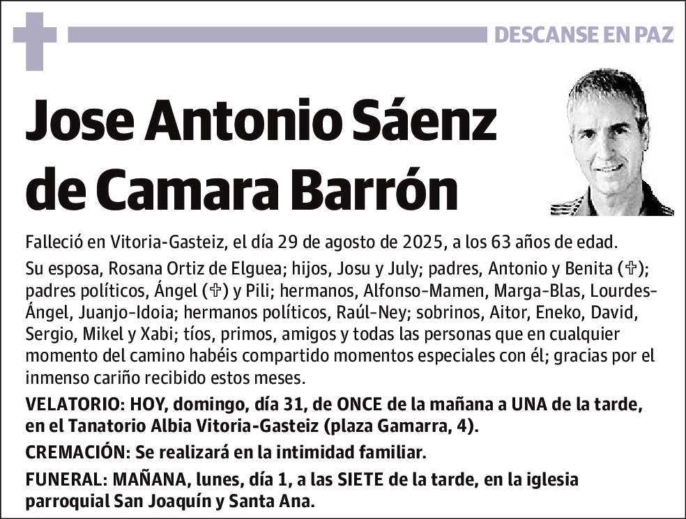 Jose Antonio Sáenz de Camara Barrón