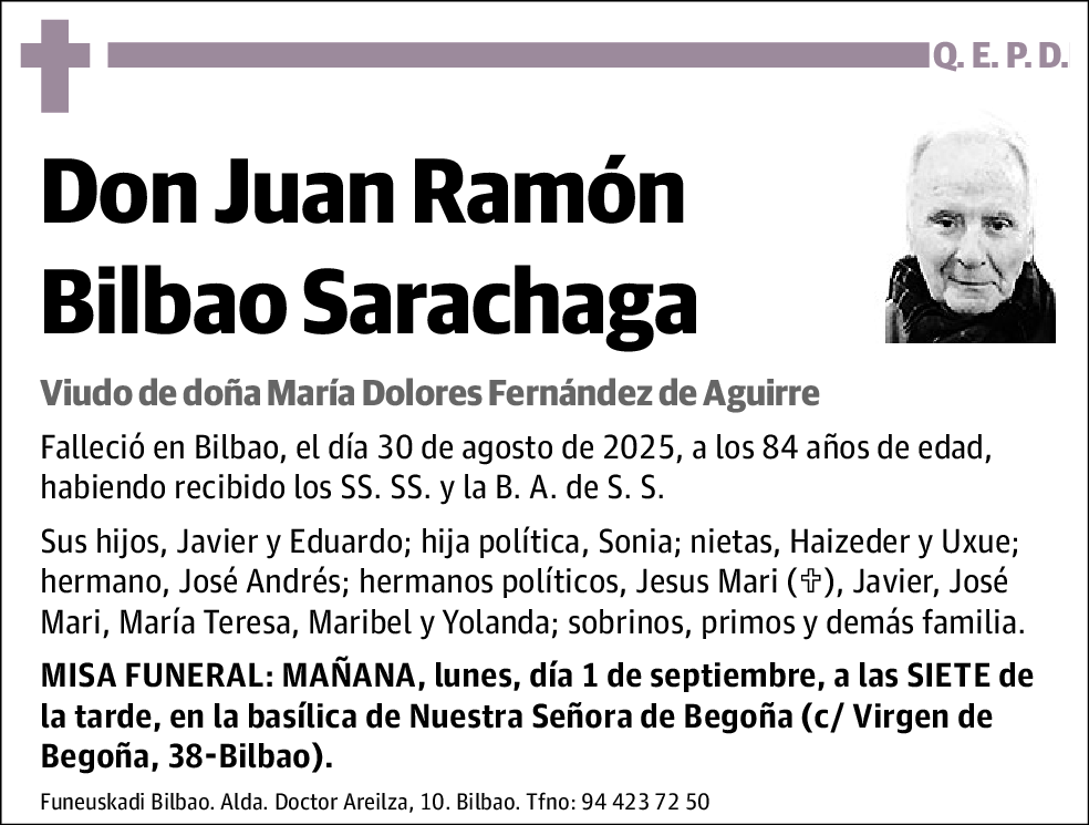 Juan Ramón Bilbao Sarachaga