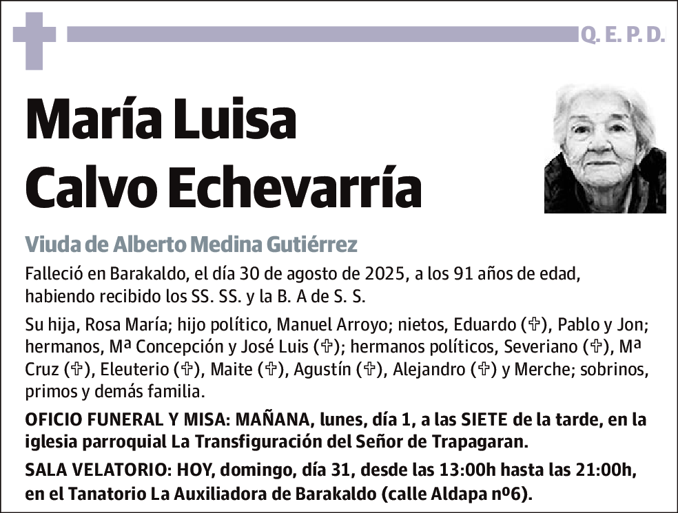 María Luisa Calvo Echevarría