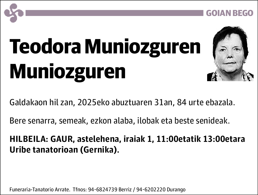 Teodora Muniozguren Muniozguren