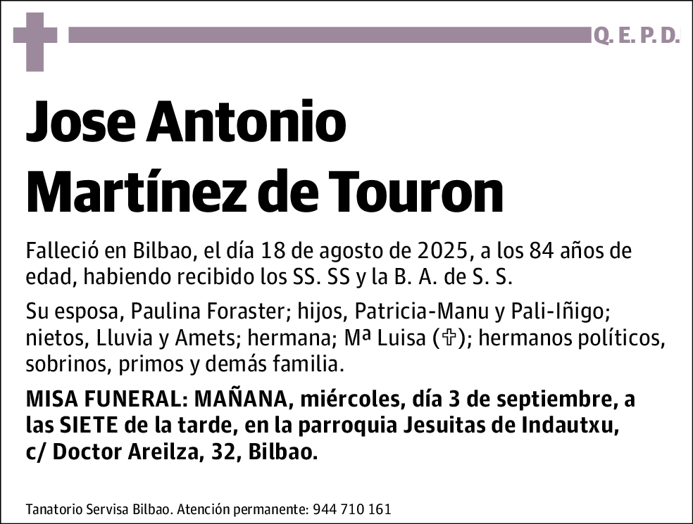Jose Antonio Martínez de Touron