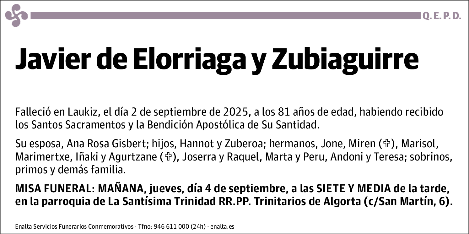 Javier de Elorriaga y Zubiaguirre