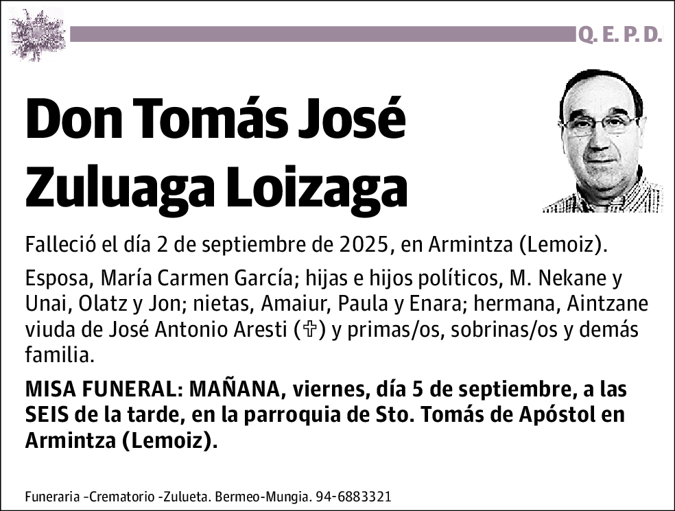 Tomás José Zuluaga Loizaga