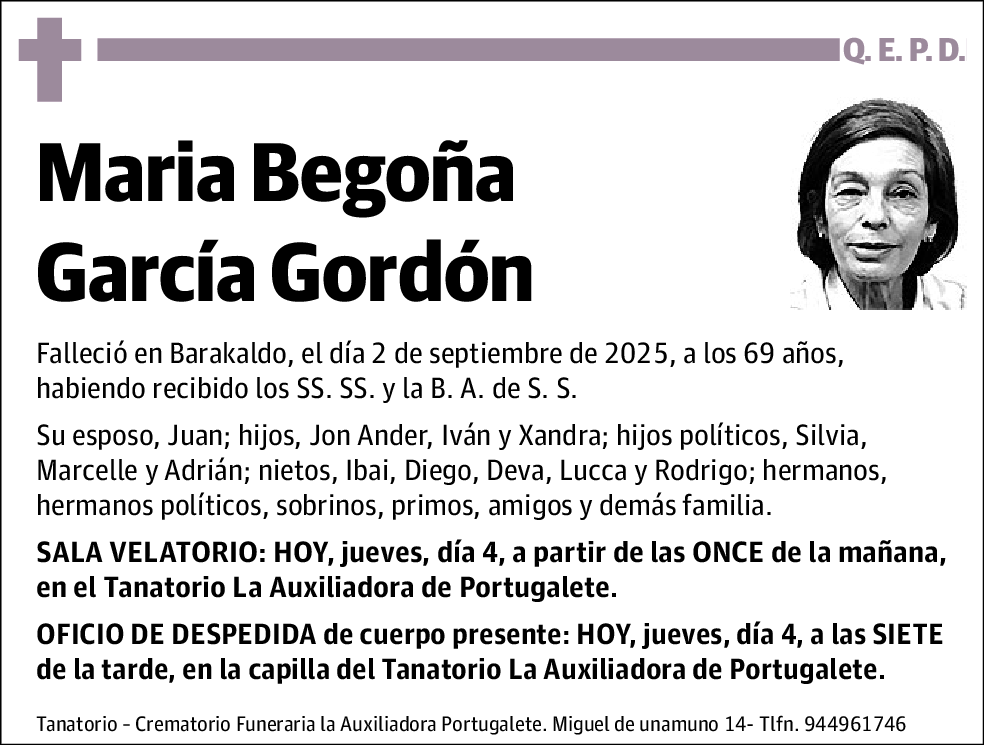 Maria Begoña García Gordón