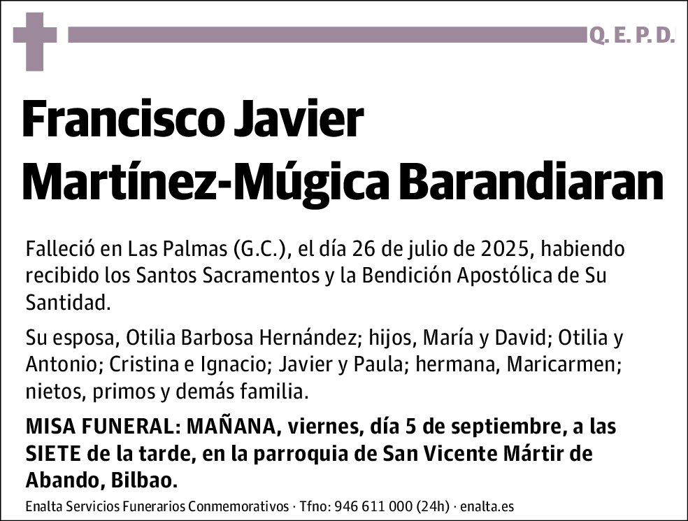 Francisco Javier Martínez-Múgica Barandiaran