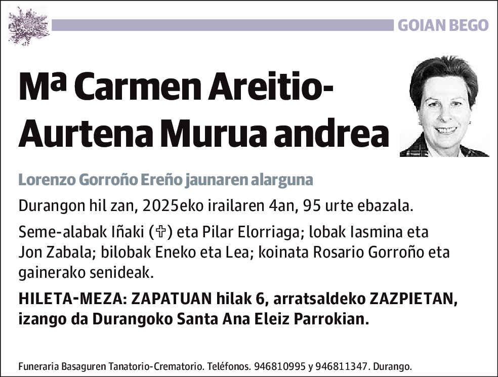 Mª Carmen Areitio-Aurtena Murua
