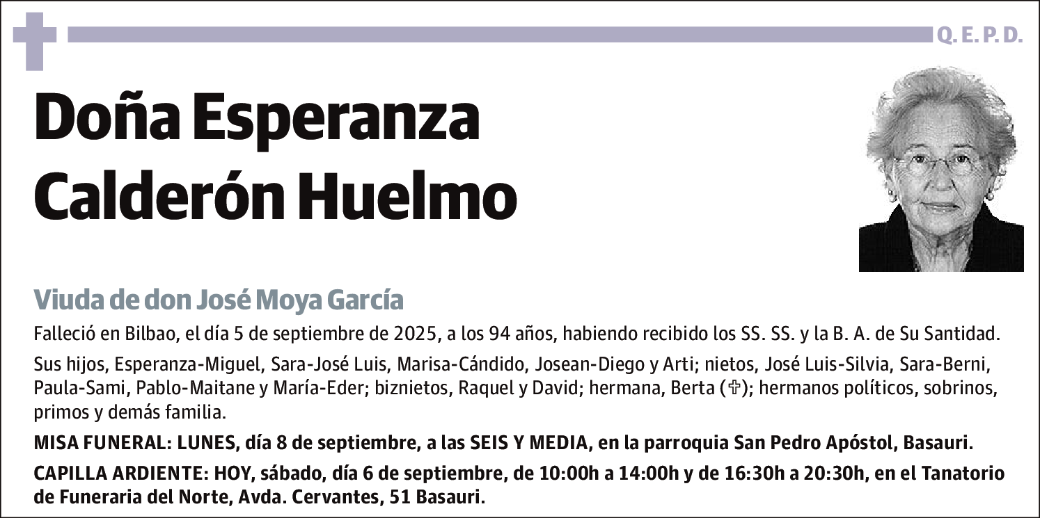 Esperanza Calderón Huelmo