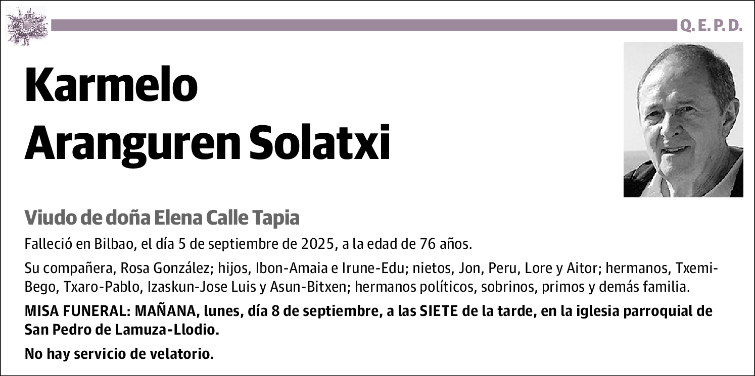 Karmelo Aranguren Solatxi