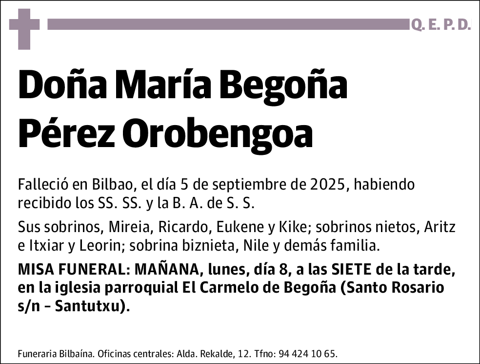 María Begoña Pérez Orobengoa