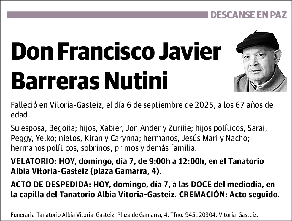 Francisco Javier Barreras Nutini