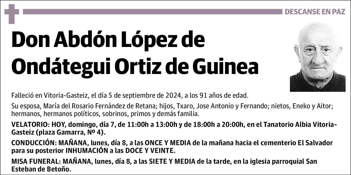Abdón López de Ondátegui Ortiz de Guinea