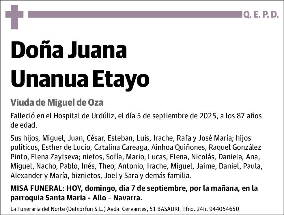 Juana Unanua Etayo