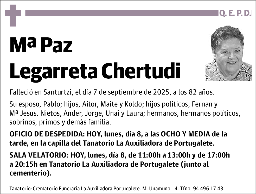 Mª Paz Legarreta Chertudi