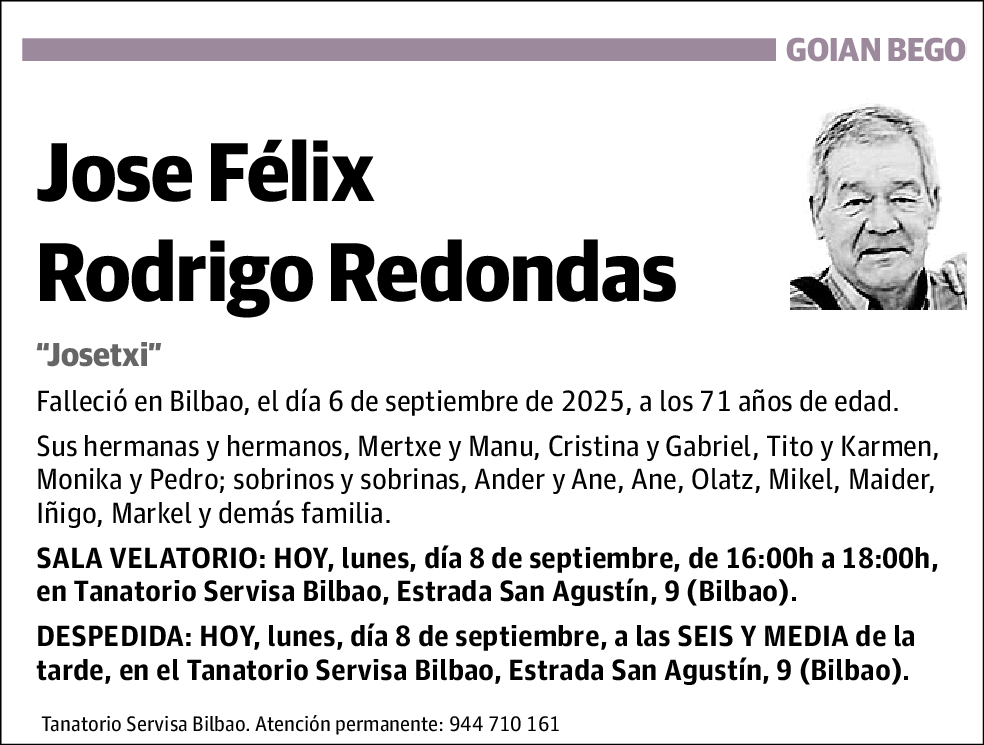 Jose Félix Rodrigo Redondas