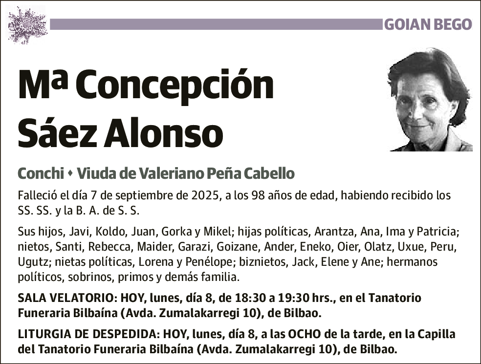 Mª Concepción Sáez Alonso