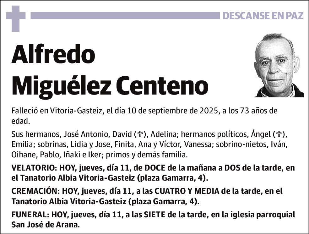 Alfredo Miguélez Centeno