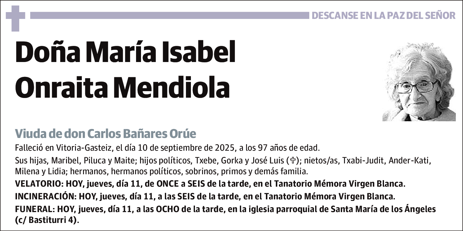 María Isabel Onraita Mendiola