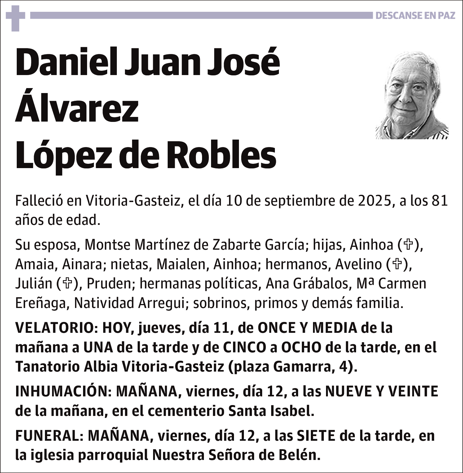 Daniel Juan José Álvarez López de Robles