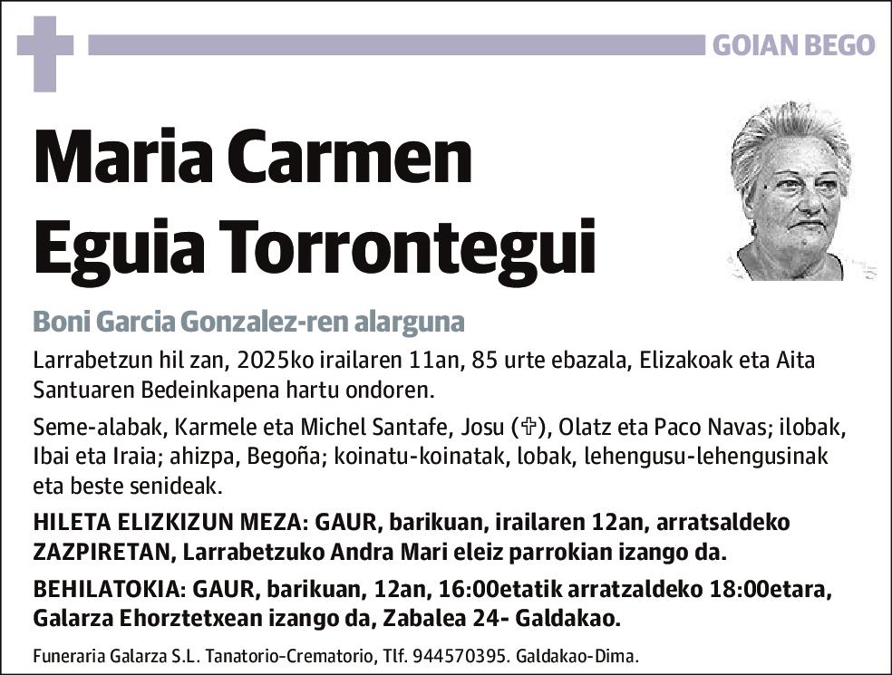 Maria Carmen Eguia Torrontegui