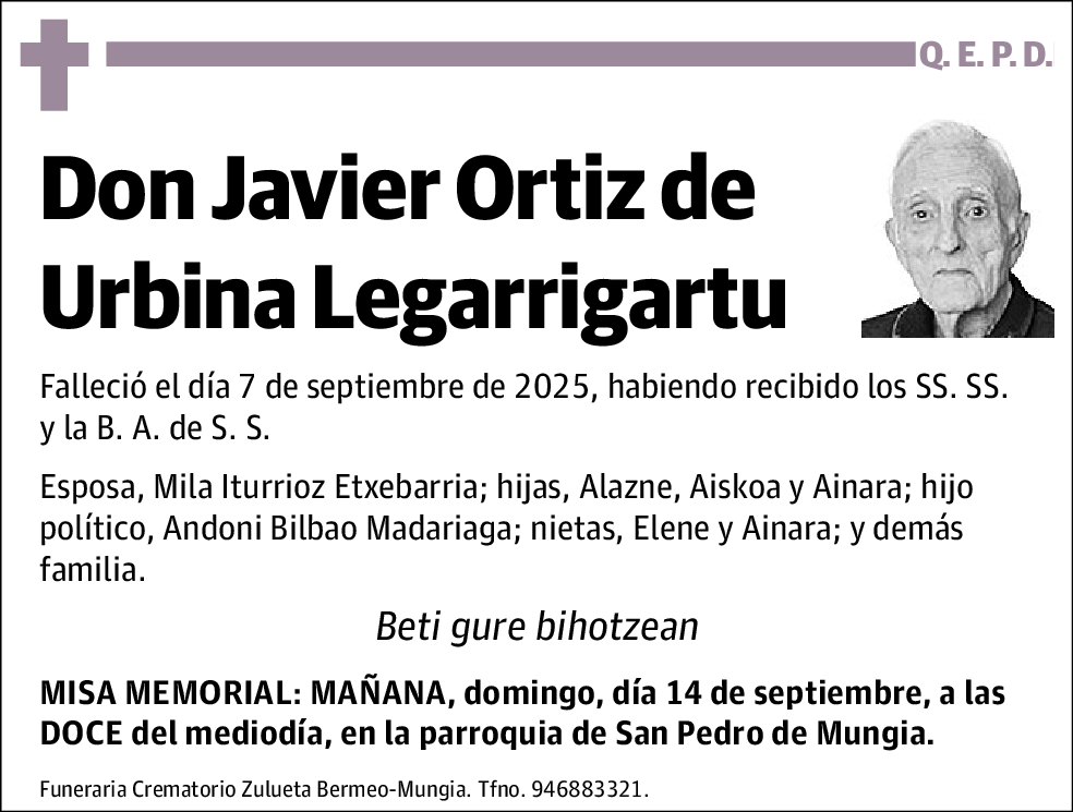 Javier Ortiz de Urbina Legarrigartu