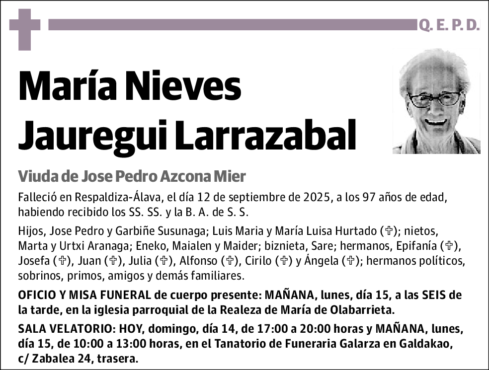 María Nieves Jauregui Larrazabal