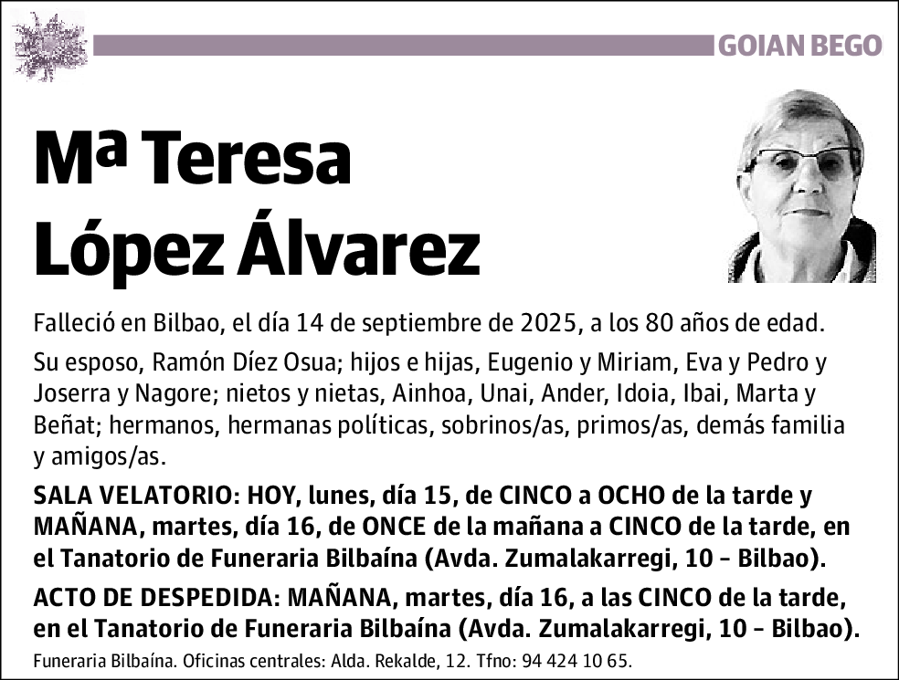 Mª Teresa López Álvarez
