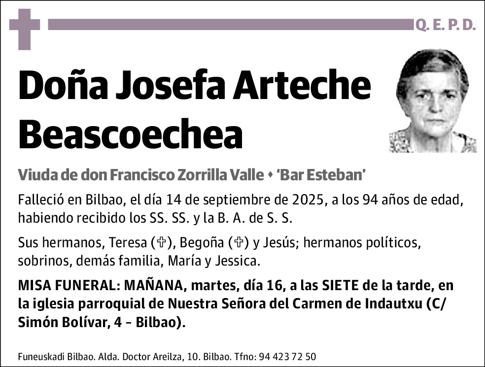Josefa Arteche Beascoechea