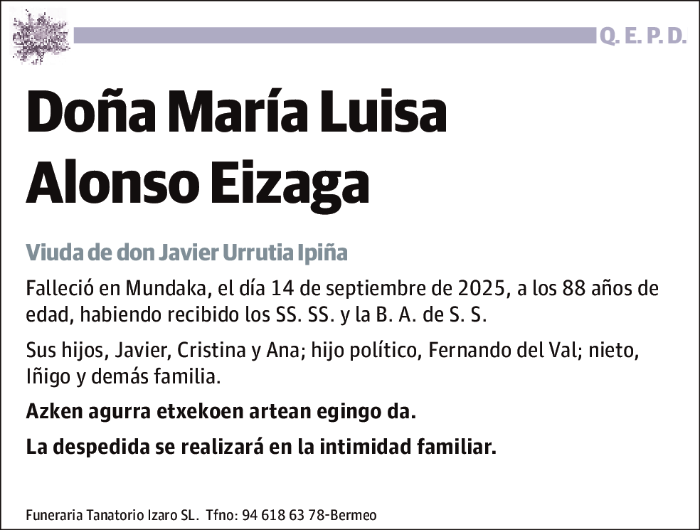 María Luisa Alonso Eizaga