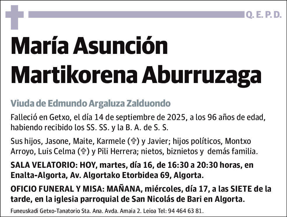 María Asunción Martikorena Aburruzaga