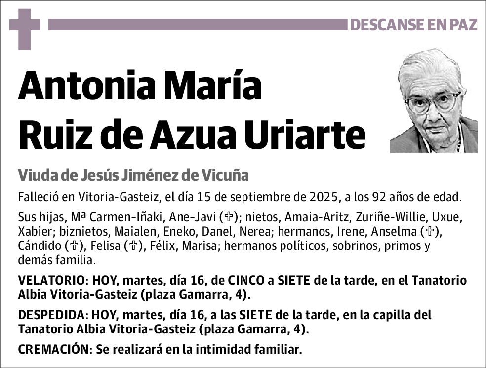 Antonia María Ruiz de Azua Uriarte
