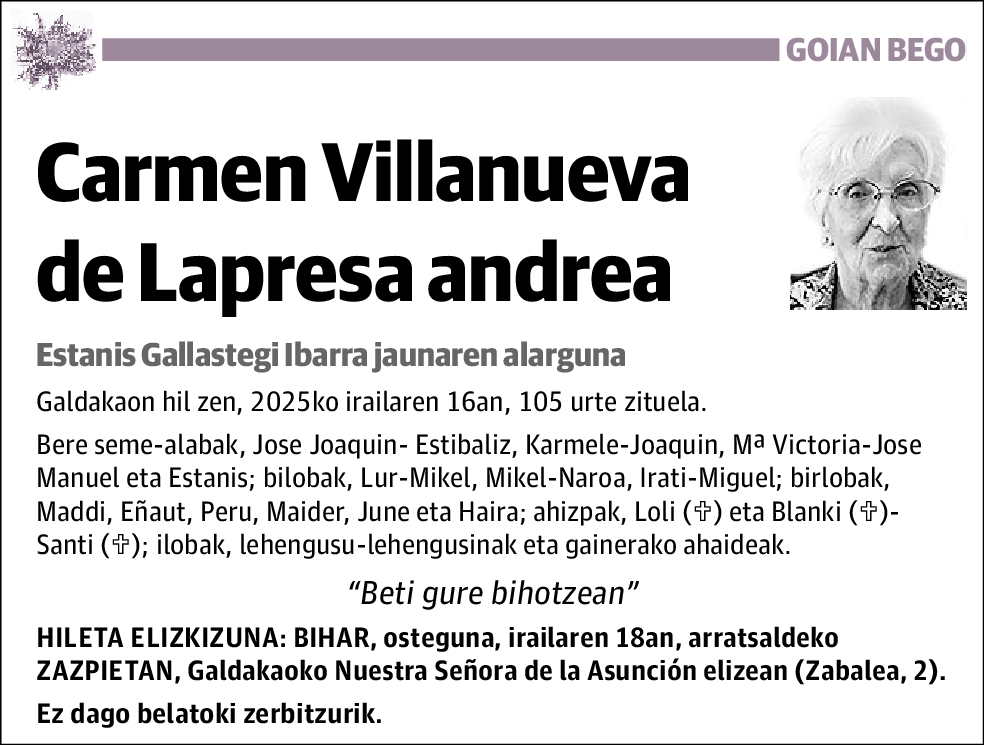 Carmen Villanueva de Lapresa